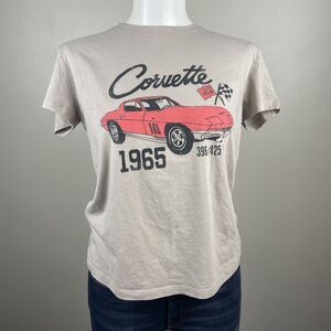Corvette 1965 GM Official T-Shirt Women's S Short Sleeve Graphic Brown Black